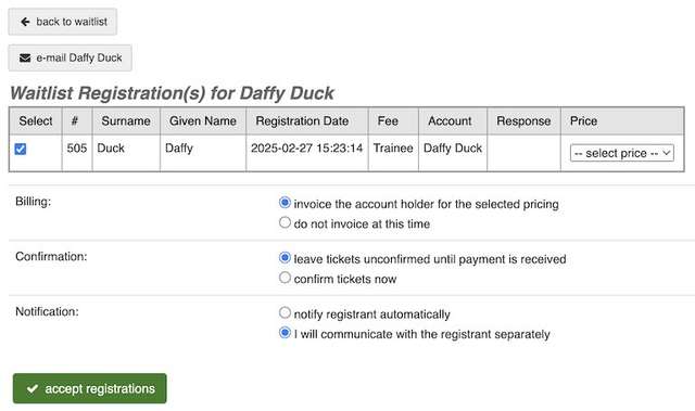 waitlist